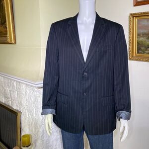 Nick(it) Nick Graham Pin Stripe Single Breasted  Blazer Jacket
